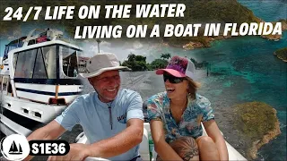 Living on a Boat in Florida BOAT LIFE ON THE WATER: Living in the Marina Liveaboard Motor Yacht
