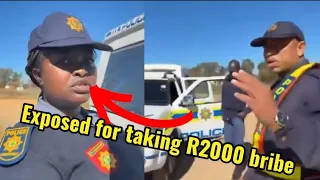 viral video of a police officer taking r2000 bribe