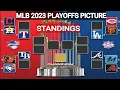 2023 MLB Playoffs Picture MLB standings MLB standings 2023 today AL standings NL standings