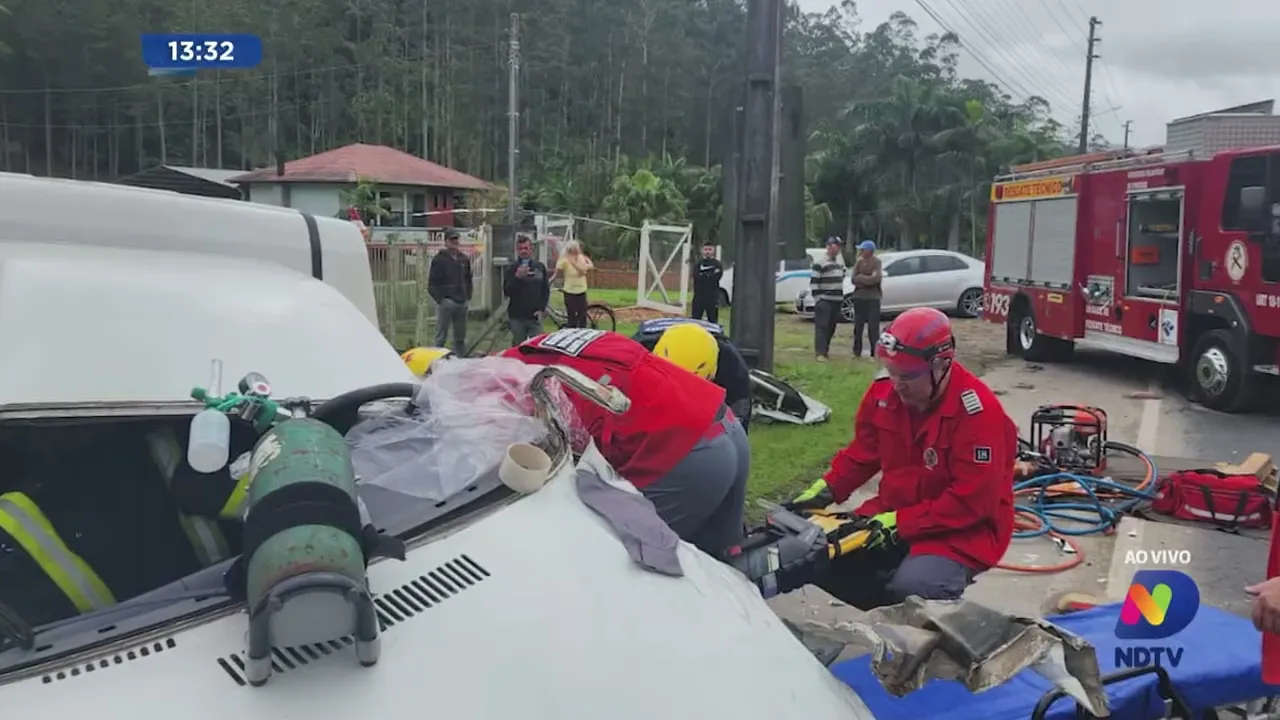 Arcanjo é acionado para atender acidente na SC-110 em Pomerode