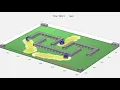 Multi Robot Path Planning for Wall Building Robots Simulation