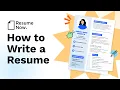 ResumeNow How To Write A Resume