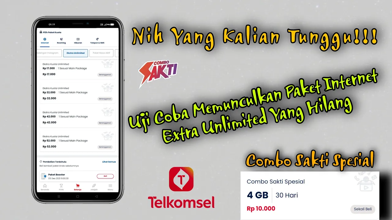 Beli paket internet telkomsel murah 2021- paket ekstra unlimited telkomsel 2021