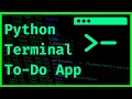 Python Terminal To-Do Application Retro-ish Task Manager Program