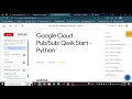 Google Cloud Pub Sub Qwik Start Python -