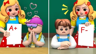(Cartoon, Jéja - On & On) Smart Student Vs Cheating Student | ROBLOX Brookhaven 🏡RP