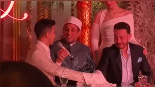 بكاء وتأثر شديد احمد زاهر في موقف صعب في عقد قران ليلي زاهر وهشام جمال 