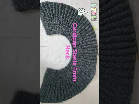 Cardigan Starts From Neck 👇#shorts #knitting #shortvideo #shortsfeed #diy #viral #knittingpattern