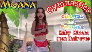 Download Moana Gymnastics Baby Kittens open their eyes, How far I’ll go Song, Cartwheel, Backbend MP3