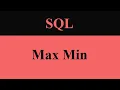 max min in sql