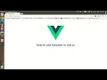Vue js 2 tutorial for beginners how to use function