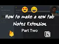 Creating a New Tab Notes Chrome Extension Adding Emoji Picker - Inspired by Notion
