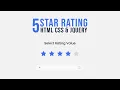 How to Create Star Rating Using HTML CSS J Query 5 Rating Easy Way
