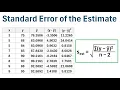 Linear Regression How to Calculate the Standard Error of the Estimate