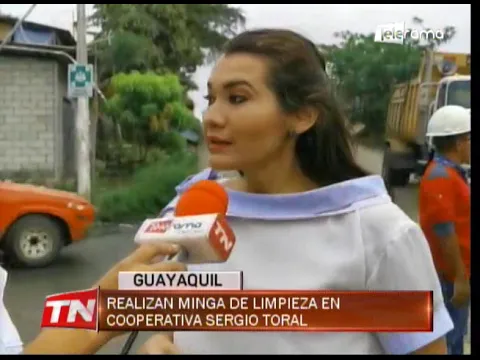 Realizan minga de limpieza en Cooperativa Sergio Toral