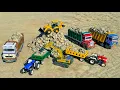 JBC 3DX Loading Stone TATA Tipper Swaraj Tractor Truck Jcb ki khudai Cartoon Jcb Cartoon