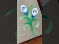 Download Lagu 💙🤍💯🫶🎨Easy BLUE Flowers painting ideas, using acrylic paints 🎨💙🤍🫶🌿 #shorts