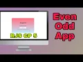 Even Odd App Mode Coding Pratice 5 ReactJS Frontend