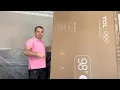 2025 TCL 98 Q7C 98QM7K TV unboxing and wall mounting