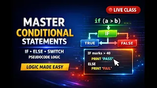 Master Conditional Statements Pseudocode LIVE IF ELSE SWITCH Logic for MNC Interviews