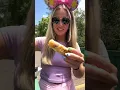 Tasting the Pizza and Cheeseburger spring rolls at MK