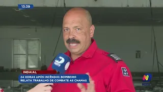 24 horas após o incêndio: bombeiro relata o intenso trabalho de combate às chamas