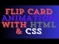 Build a Flip Card Effect in HTML CSS Easy Animation Tutorial