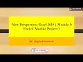 New Perspectives Excel 2019 Module 5 End of Module Project 1 Help in Homework