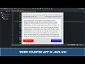 Java GUI Tutorial - Word Counter App In Java GUI Using JTextArea Class JScrollPane And linewrap