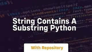 string contains a substring python