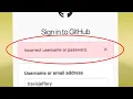 Fix GitHub Incorrect username or password Problem Solved