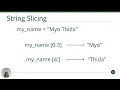 Python Programming 2 - Data Types Myanmar version