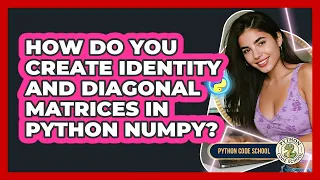 How Do You Create Identity And Diagonal Matrices In Python NumPy - Python Code School