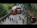 Lagu Makin Memburuk! Truk Rusak Transmisi, Truk Trailer Muatan 80 Ton Terjun Ke Jurang Sitinjau Lauik