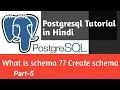 PostgreSQL Tutorial In Hindi What is Schema Create schema Part-5