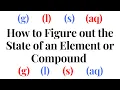HOW TO FIGURE OUT THE STATE OF AN ELEMENT OR COMPOUND EASY