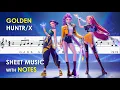 Download Lagu Golden - KPop Demon Hunters | Sheet Music with Notes for Recorder, Flute, Violin Tutorial | HUNTR/X