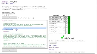 Codingbat - first
