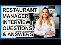 RESTAURANT MANAGER Interview Questions And Answers Become A Restaurant Manager