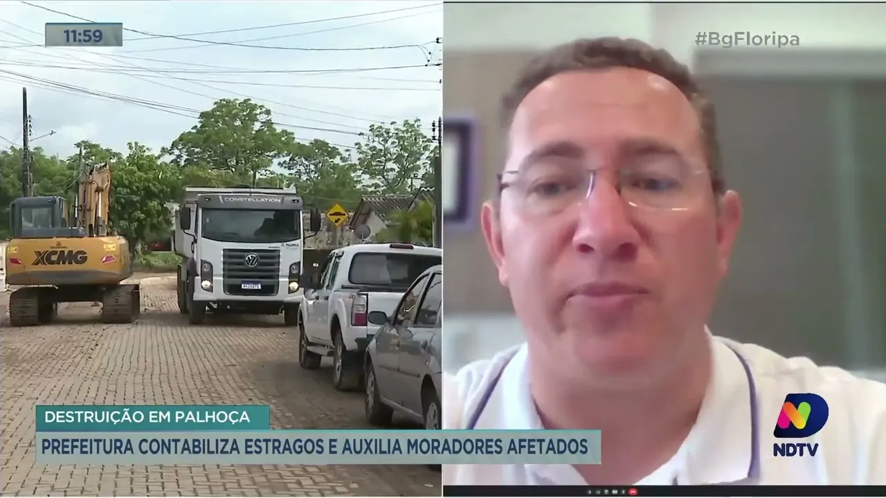 Palhoça contabiliza prejuízos causados pela enchente e traça plano de auxilio aos moradores afetados