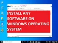 Software installation on Windows Operating System How to Install Software