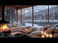 Lagu Cozy Cabin Ambience with Crackling Fire and Snowy Forest Views | Winter Relaxation Sounds ❄️🔥