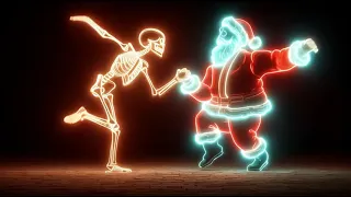Why Is Santa a Skeleton Creepy Xmas Dance Party Loop Horror Background Creepy Christmas 4k