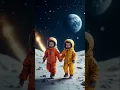 Download Lagu They walk in the moon surface #moon #ai #baby