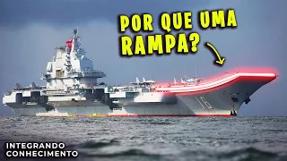 Por que alguns porta-aviões tem RAMPA ao invés de catapulta?