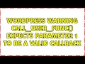 Wordpress Warning call - user