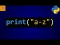 Print a to z In Python