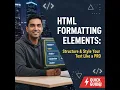 HTML Formatting Elements Explained Bold Italic Superscript More