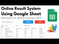 How to Make Online Student Result System by Using Google Sheet and web app Script