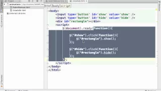 The jQuery show and hide Functions